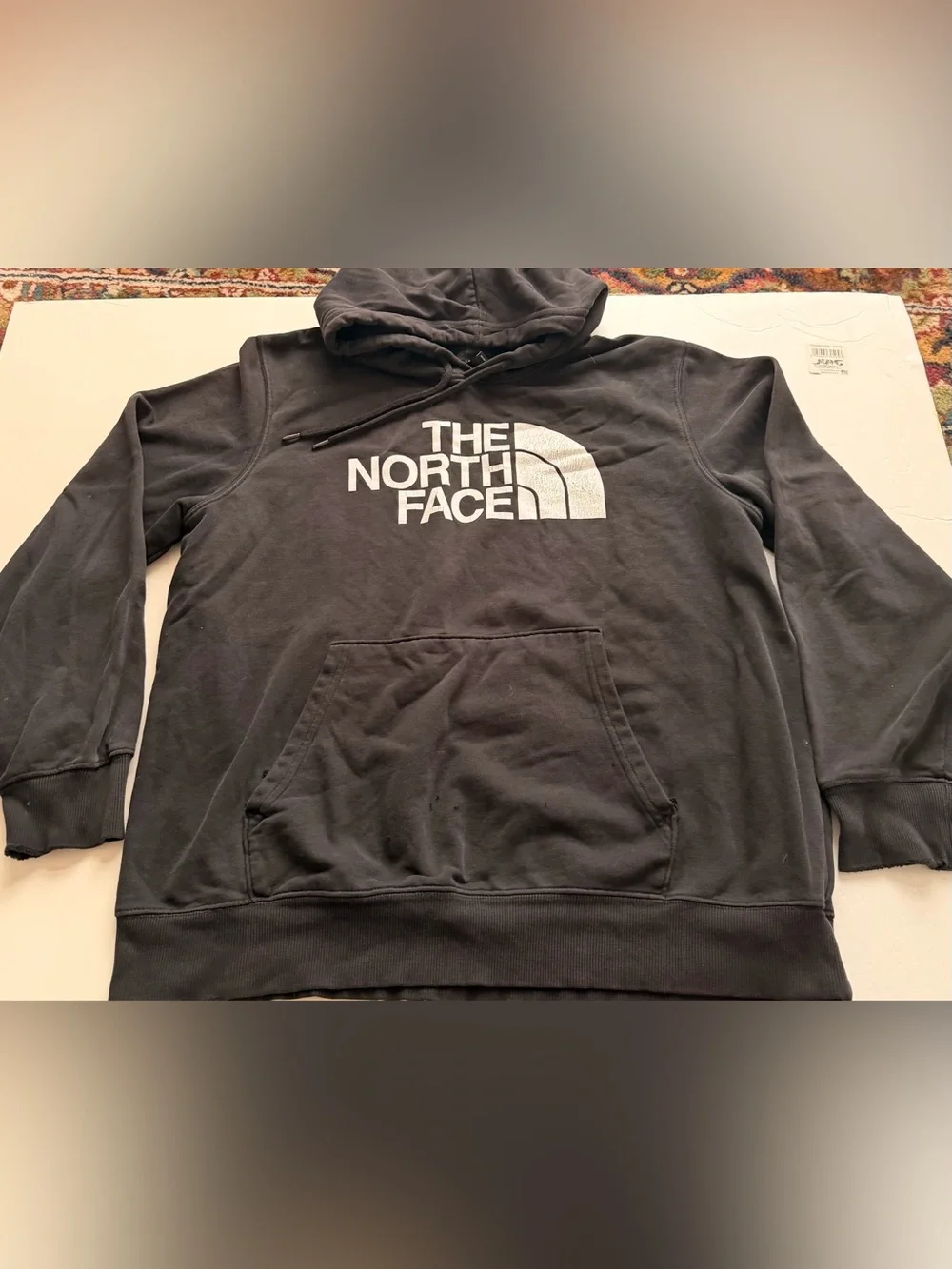 Distressed The North Face Hoodie Men’s XL Black Faded Logo Streetwear